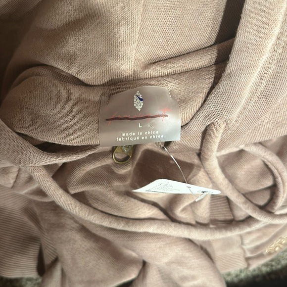 Free People Movement Out and About Zip Up Cropped Hoodie Sweatshirt Large - Picture 8 of 9